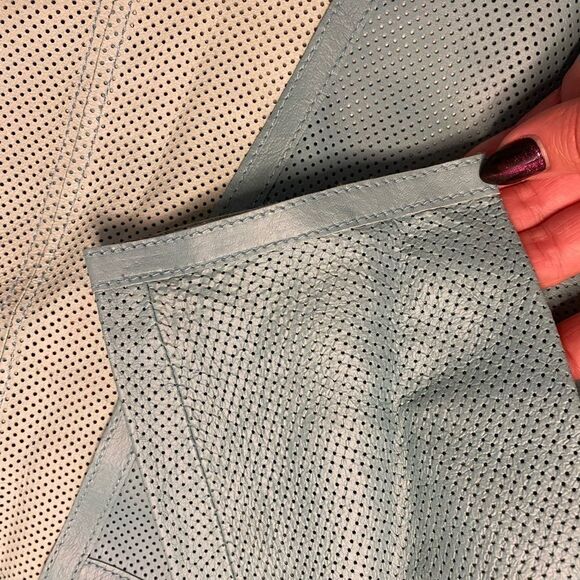 J’Envie New York perforated blue 100% leather jacket - Picture 3 of 7